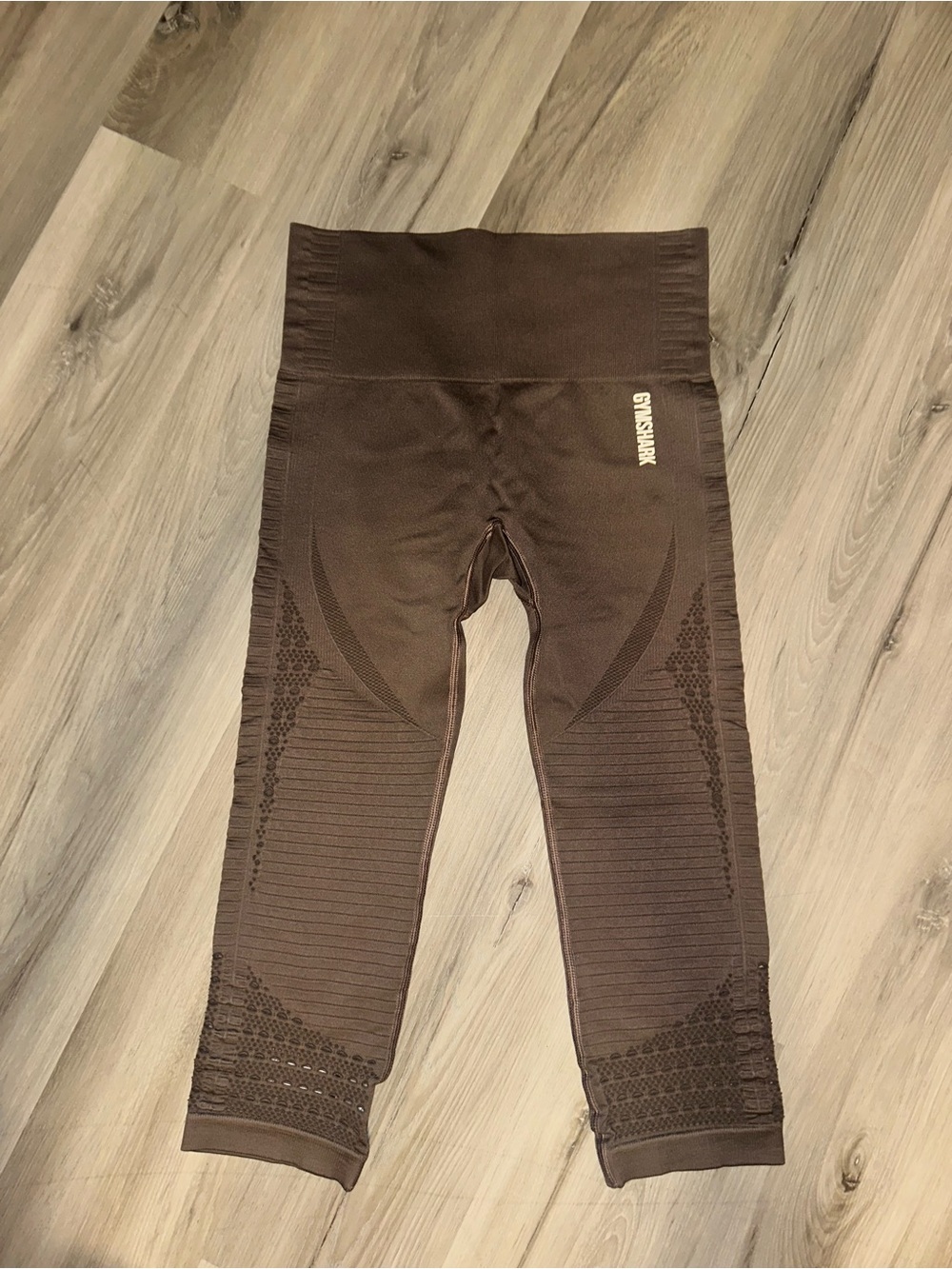 Gymshark Brown Seamless Cropped Leggings